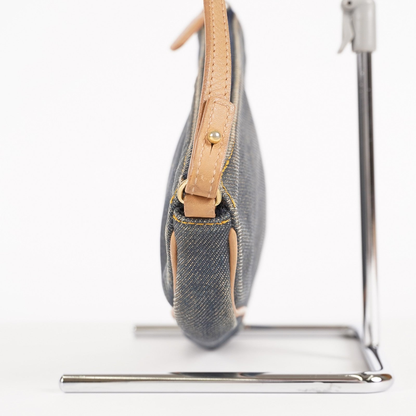 Christian Dior Trotter Blue Denim Mini Saddle Bag 02A115548405