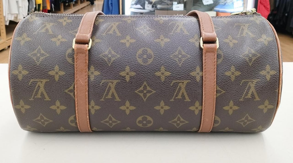 Louis Vuitton Papillon 30 Used Monogram Brown Canvas Handbag M51385 08O085420024
