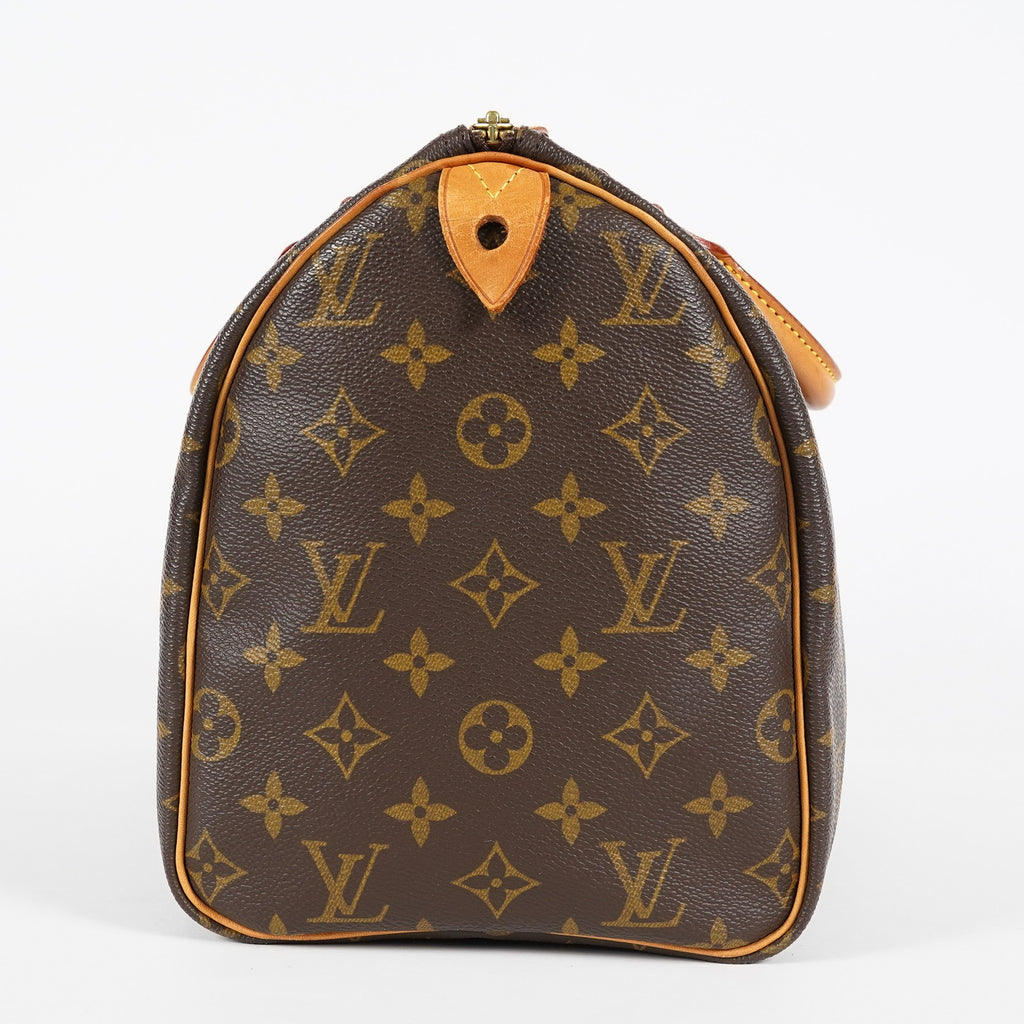 Louis Vuitton Speedy 30 Monogram Canvas Handbag Brown Used M41526 07A188980424