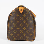 Louis Vuitton Speedy 30 Monogram Canvas Handbag Brown Used M41526 07A188980424