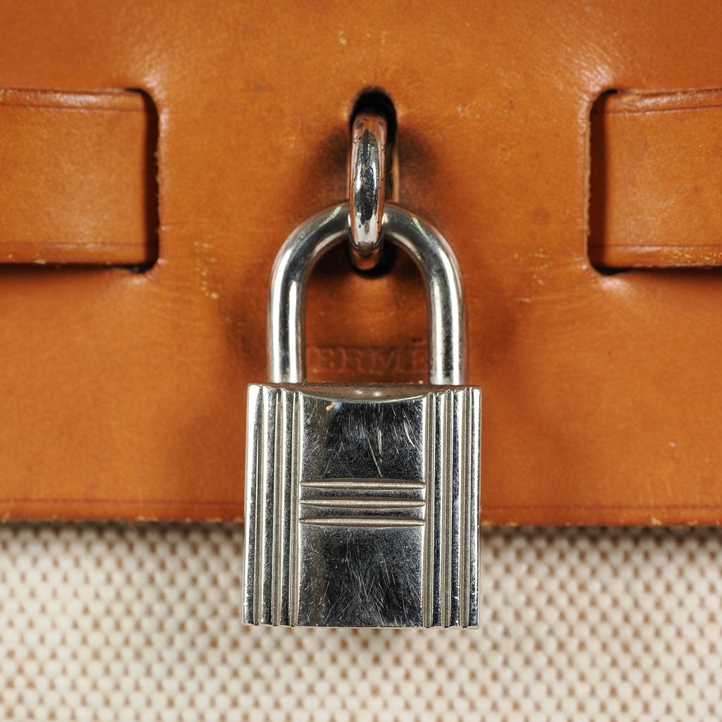 Hermes Herbag MM Handbags Leather White 04A044633207
