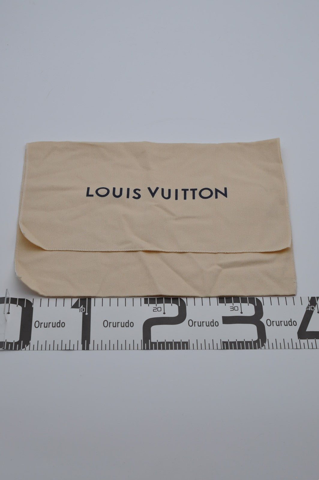 Louis Vuitton Dust Bag Storage Pouch Flap Beige Logo Authentic 37x22