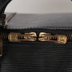 LOUIS VUITTON Epi Keepall 50 Boston Bag Black M42962 LV Auth 05E173960016