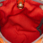 Hermes Herbag TPM Toile Canvas Leather Orange 2way Handbag Bag 07E275500012