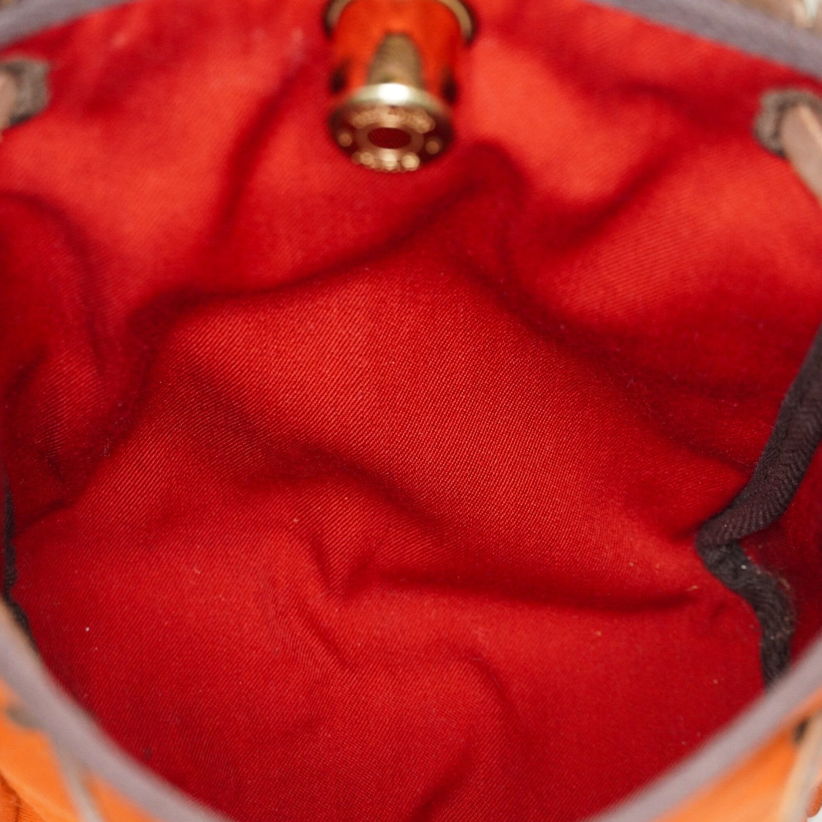Hermes Herbag TPM Toile Canvas Leather Orange 2way Handbag Bag 07E275500012