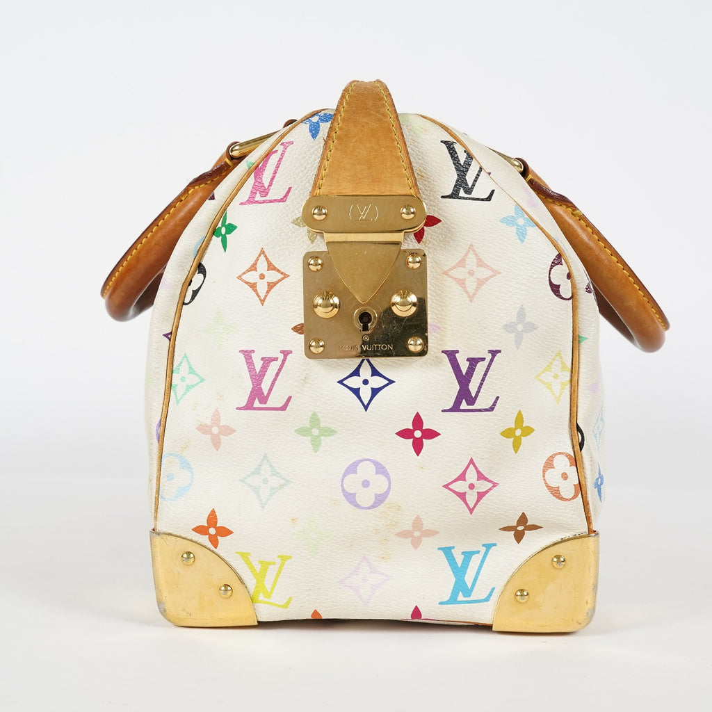 Louis Vuitton Speedy 30 M92642 Monogram Multicolore White Bag Used 08E107150008