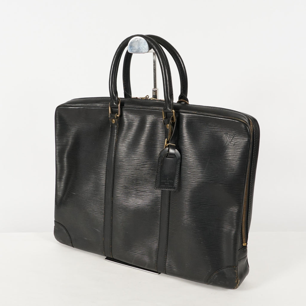 Louis Vuitton Porte Documan Voignage Business Bag Briefcase black XY58