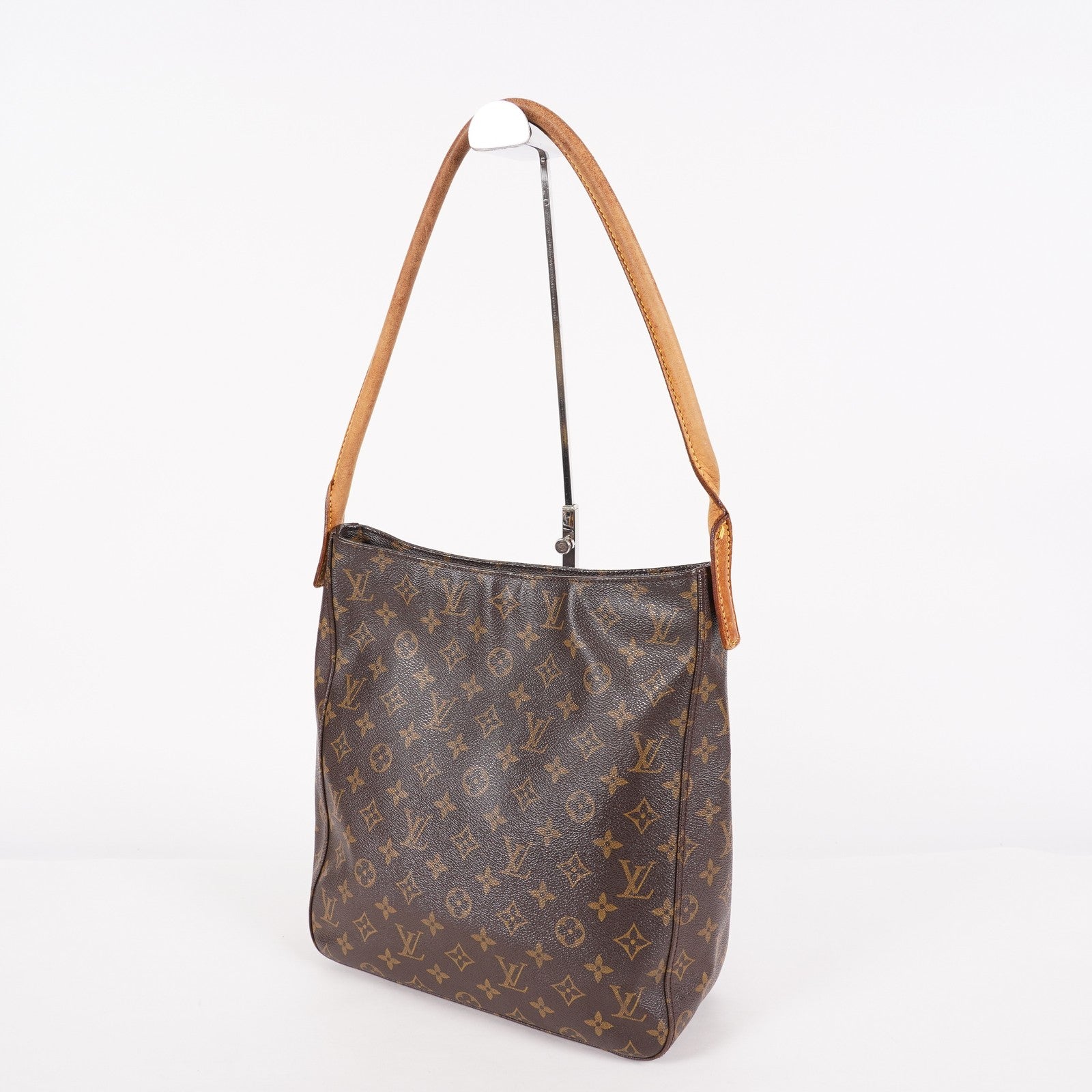Louis Vuitton Looping GM M51145 Monogram Canvas Shoulder Bag Brown 07E023410004