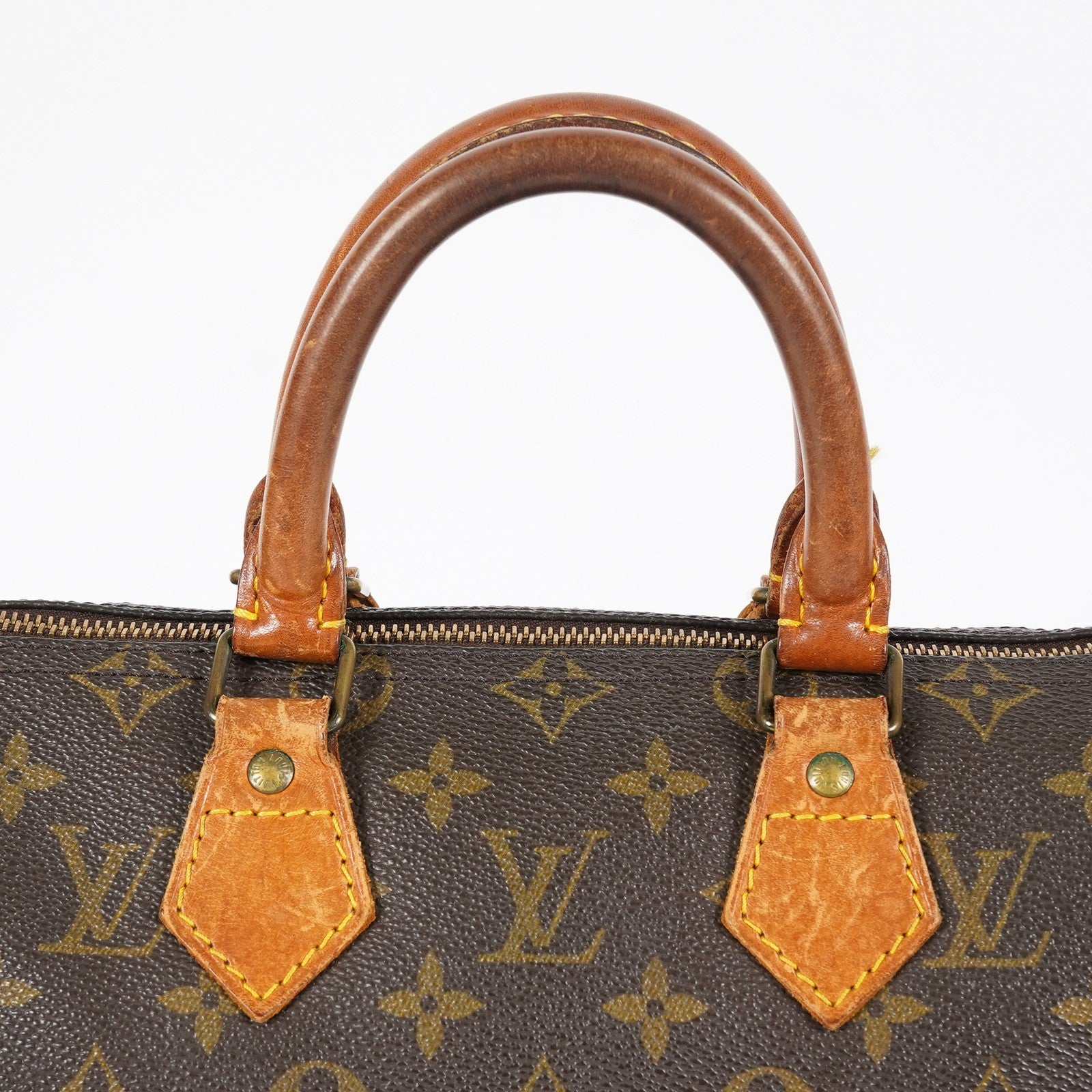 Louis Vuitton Speedy 25 Monogram Canvas Brown Boston Handbag Used 07E295830008