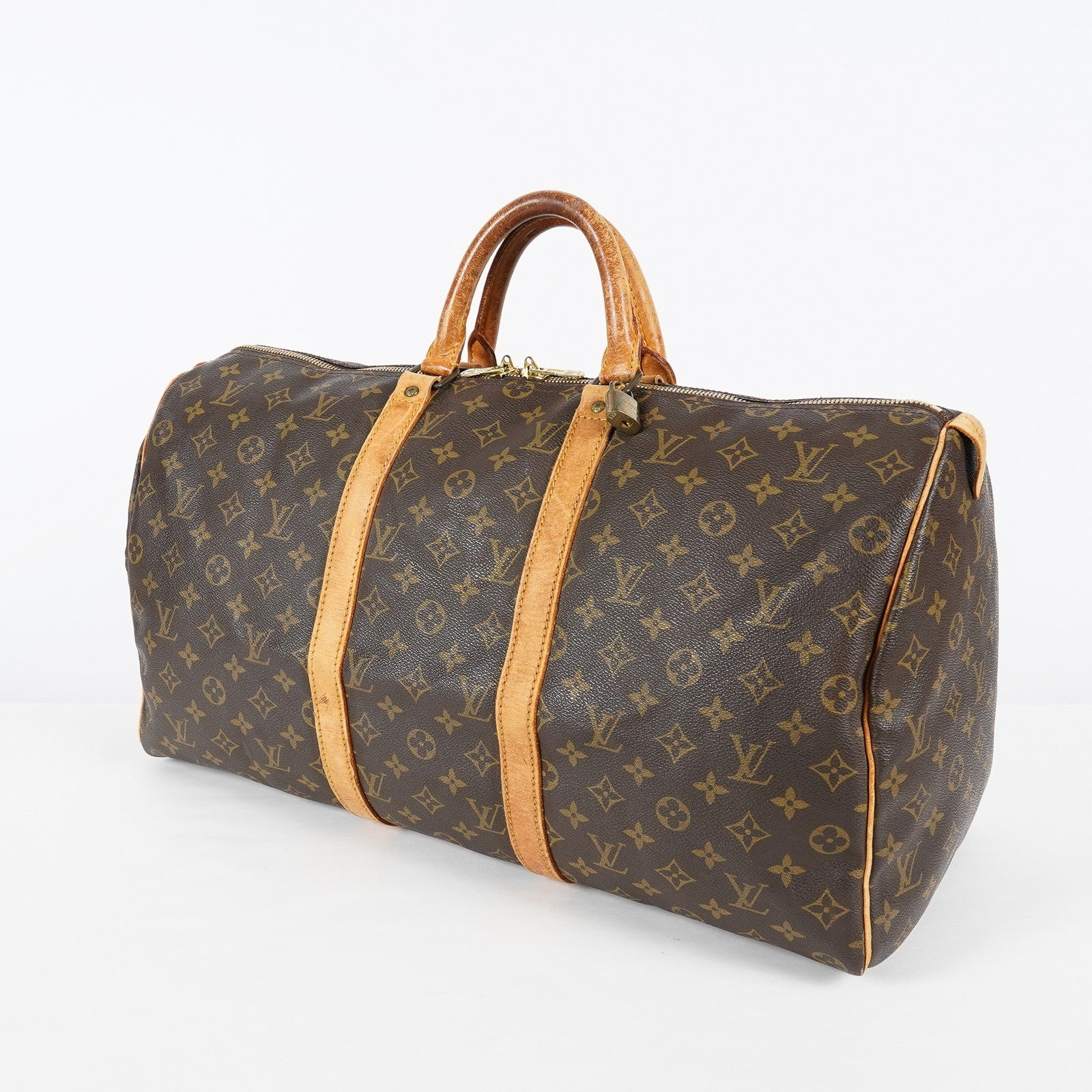 Louis Vuitton Keepall 50 M41426 Monogram Canvas Boston Bag Used 08E043300006