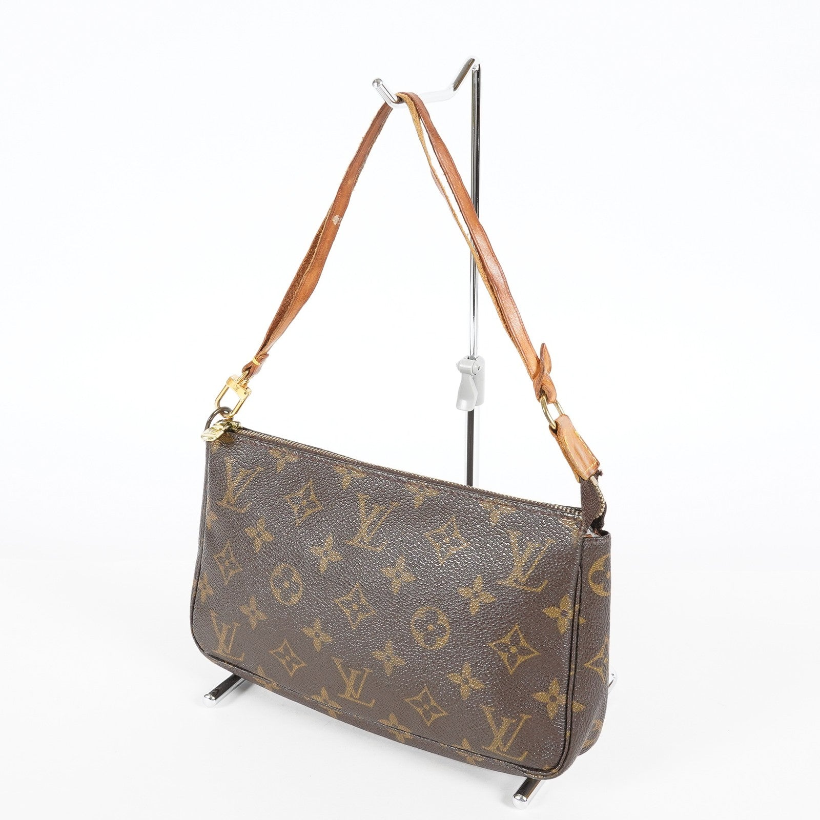 Louis Vuitton Monogram Pochette Accessoires Brown Bag M51980 Used 07E243410005