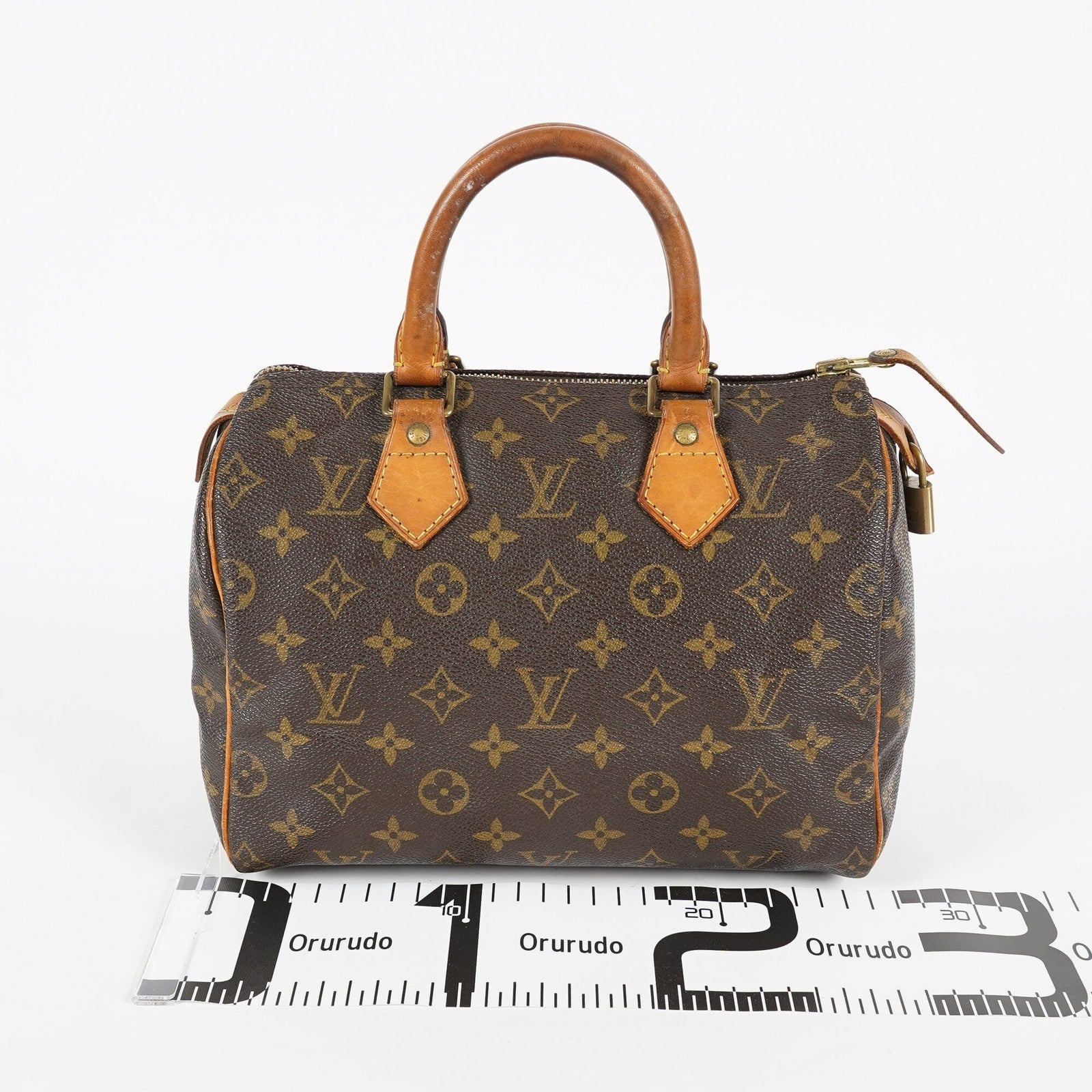Louis Vuitton Speedy 25 Monogram Brown Handbag M41528 Used Vintage 07E187480012