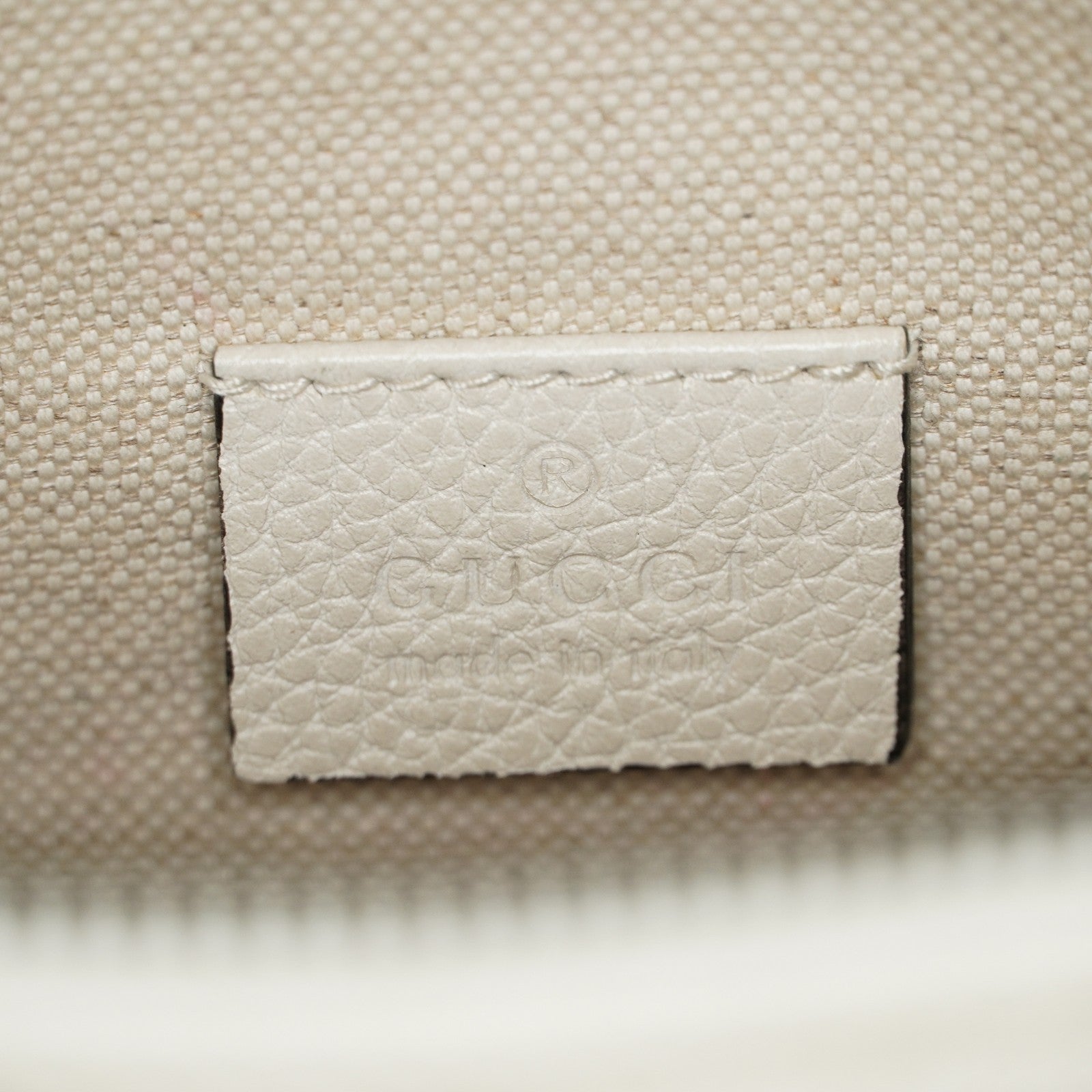 Gucci Print Belt Bag White Leather Waist Bag Web Strap Used 530412 07E013850017