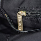 Chanel Travel Line Tote Bag Black Nylon Leather Used Handbag 09M321359608