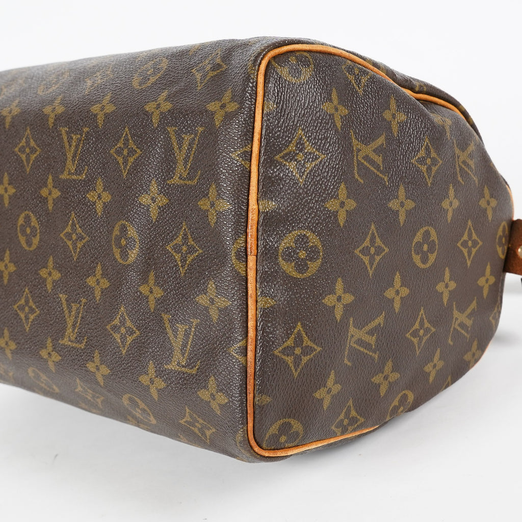 Louis Vuitton Speedy 30 Monogram Canvas Brown Boston Handbag M41526 08E065170002