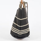 Chanel Coco Canvas Leather 2WAY Tote Bag 40cm Navy Used Vintage 07E019020027