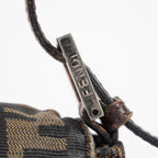 FENDI Zucca Mamma Baguette Shoulder Bag Canvas Leather Brown 02E0214410018
