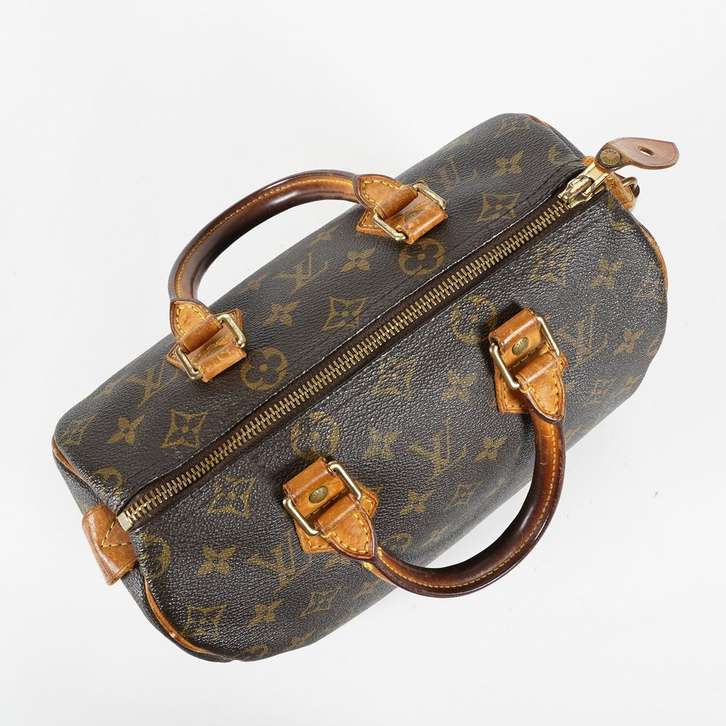 Louis Vuitton Speedy 25 M41528 Monogram Canvas Brown Used Handbag 09M346344808