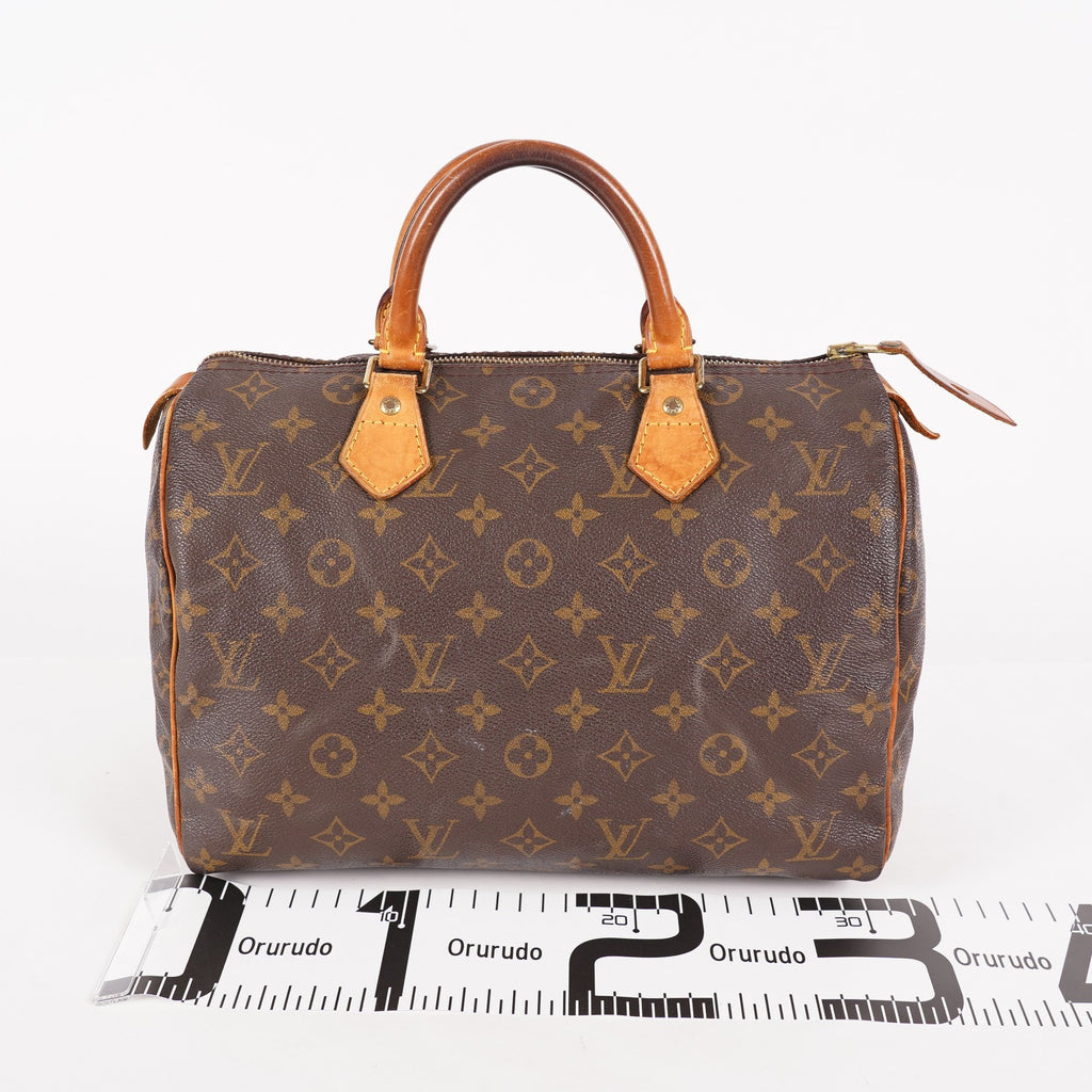 Louis Vuitton Monogram Speedy 30 Handbag Brown Coated Canvas M41526 06E035170030