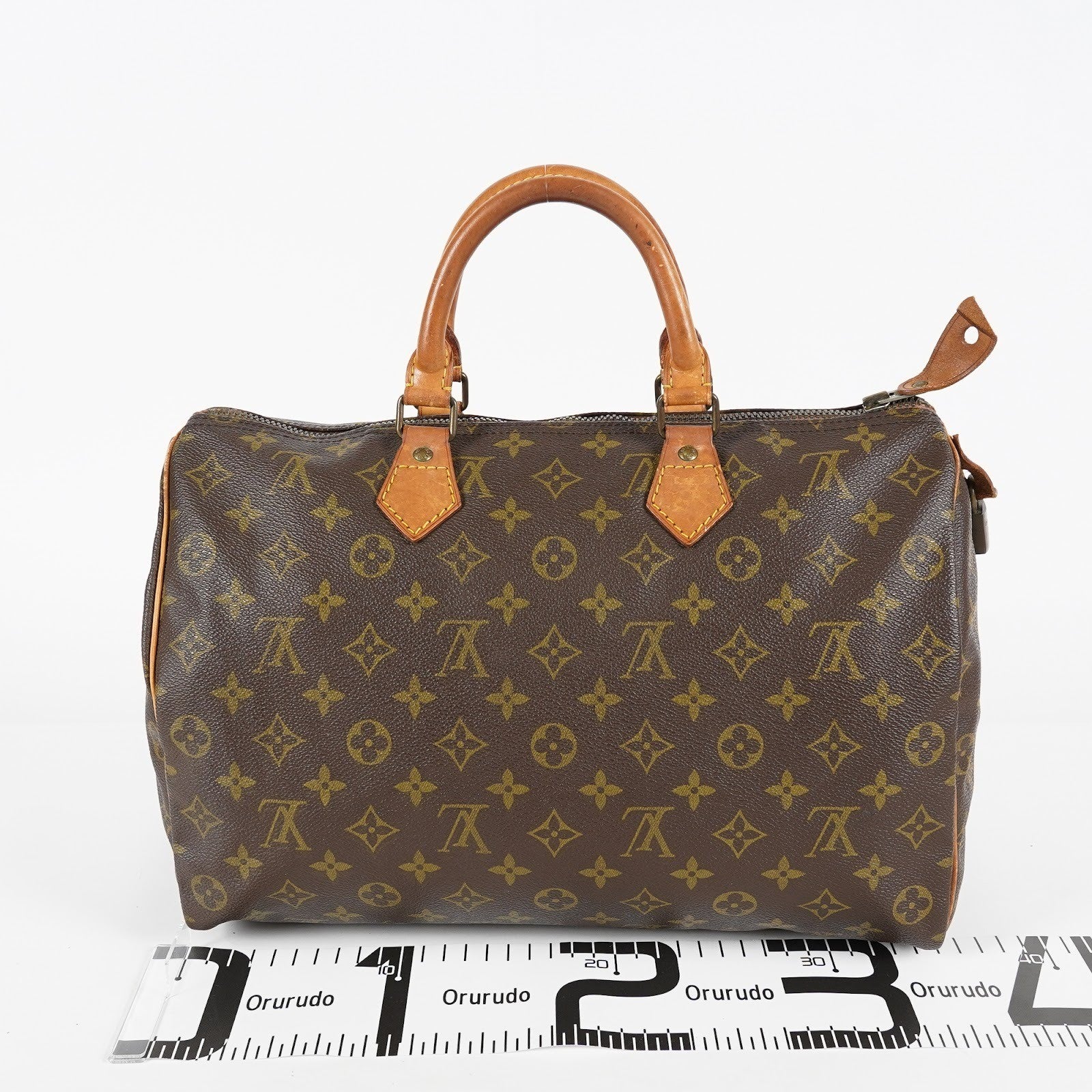 Louis Vuitton Speedy 35 Monogram Brown Canvas Hand Bag Used M41524 07E214620027