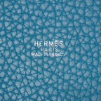 HERMES Picotin PM Blue Jean Clemence Leather Hand Tote Bag Used 07A1520592031