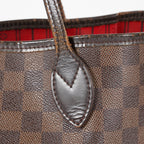 Louis Vuitton N51105 Damier Ebene Neverfull MM Tote Bag Brown Used 07E064730027