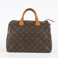 LOUIS VUITTON Speedy 30 M41526 Monogram Brown Used Vintage Handbag 08A366063215