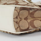 Authentic Coach Signature Mini Field Shoulder Bag Crossbody Canvas x Leather 77