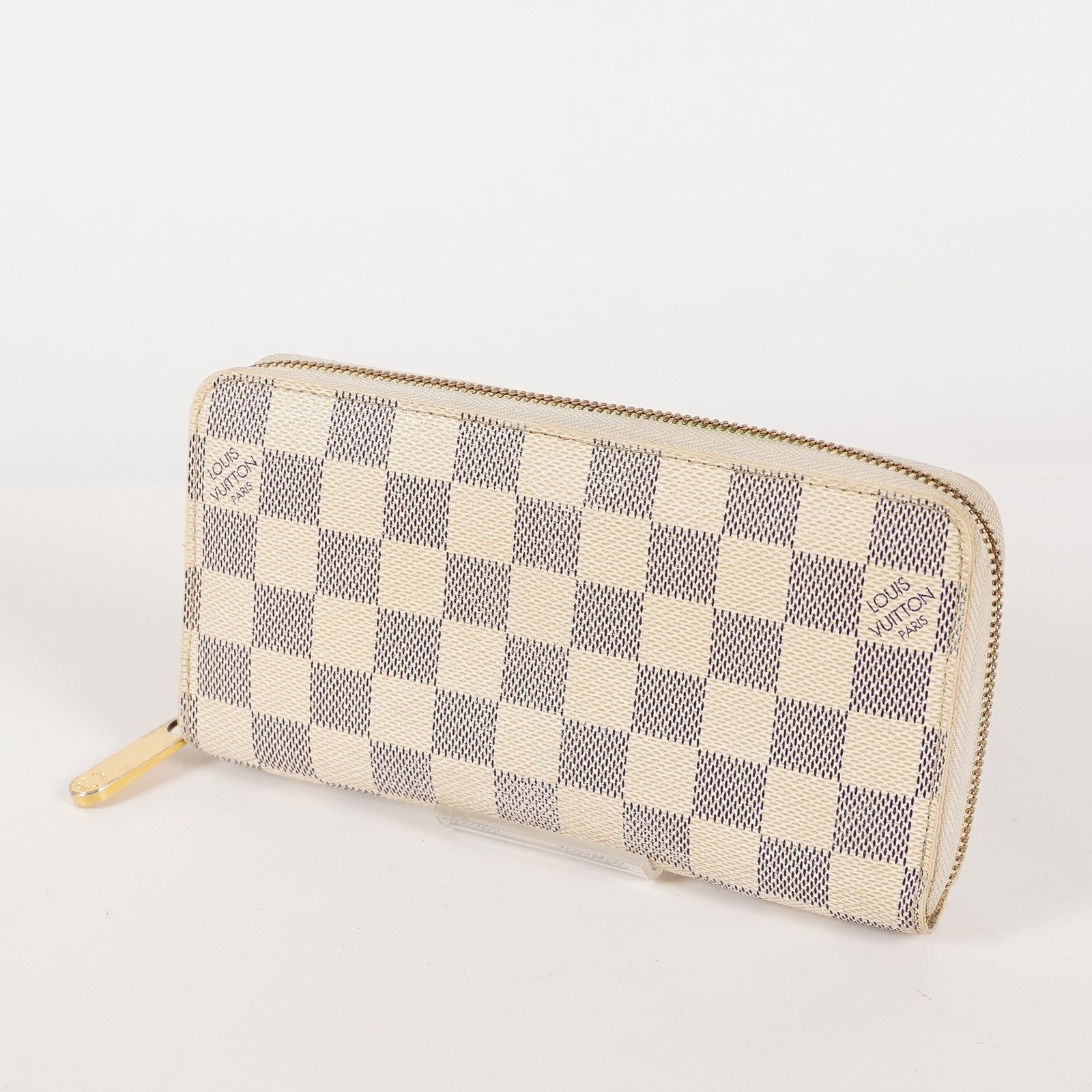 Louis Vuitton Zippy Wallet Damier Azur White Round Long PVC vintage 03T082000009