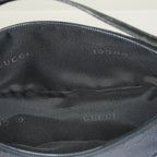 GUCCI GG Canvas Boat Pochette Shoulder Bag 22cm Black Vintage Used 08E172090010