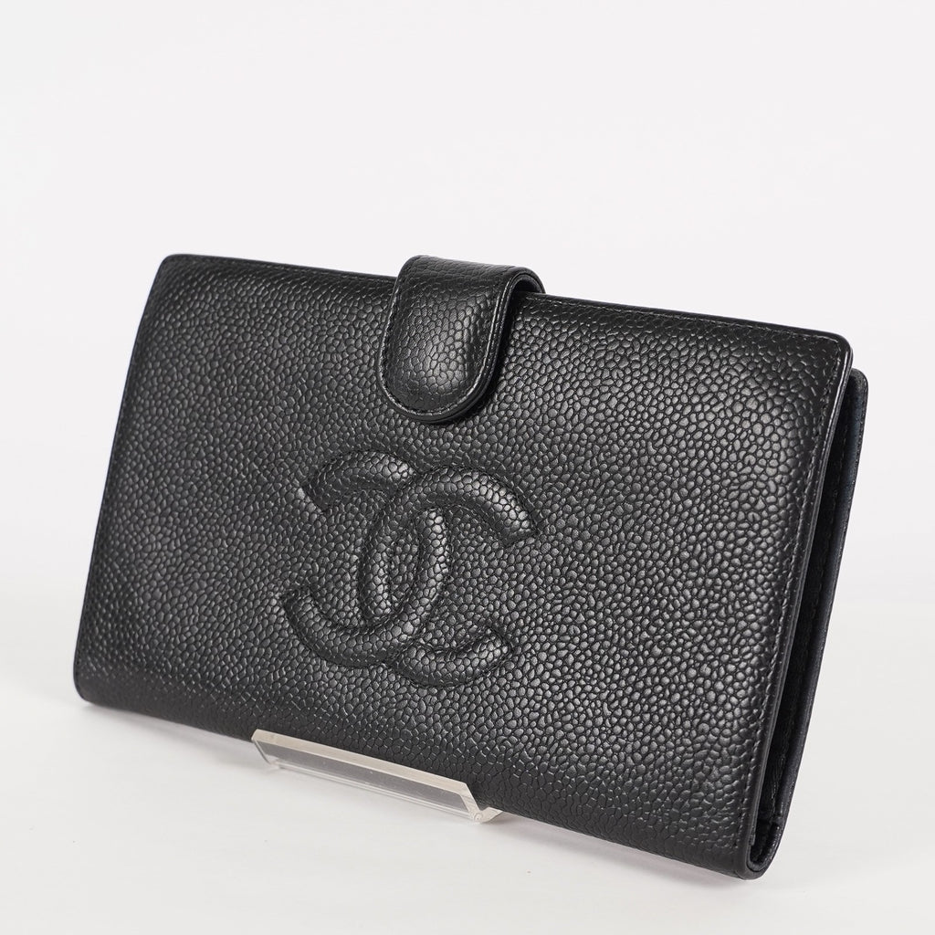 Chanel Black Calfskin Long Wallet Purse 02A052516805