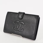 Chanel Black Calfskin Long Wallet Purse 02A052516805