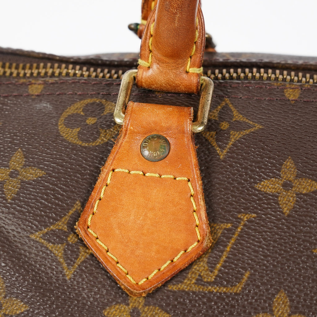 Louis Vuitton Monogram Speedy 30 Handbag Boston Bag M41526 Brown 07E045170010