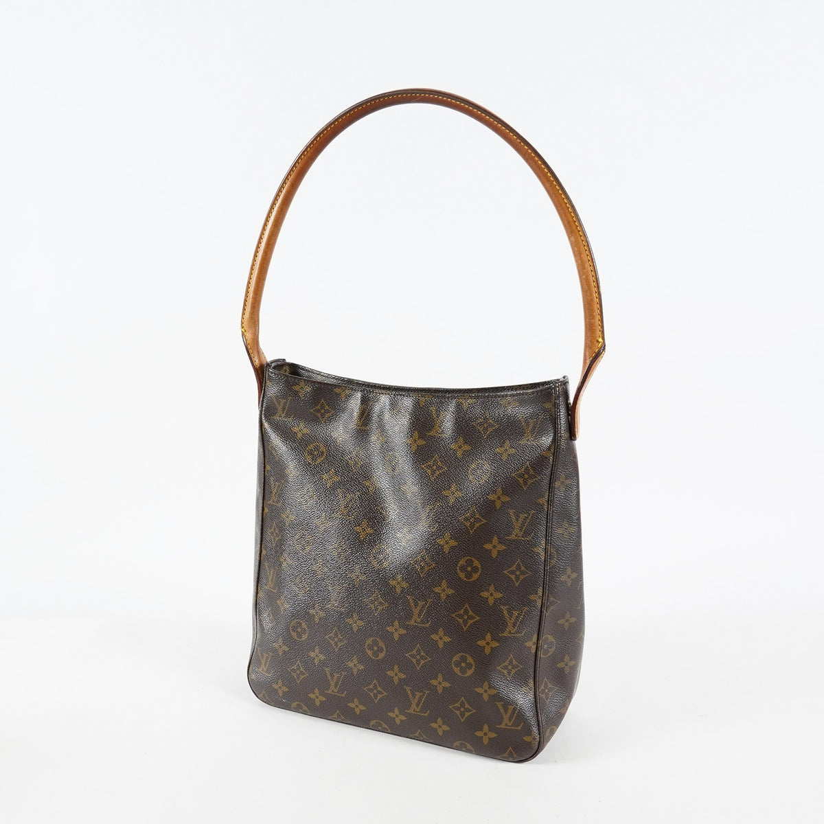 Louis Vuitton Looping GM M51145 Monogram Canvas Brown Shoulder Bag 09E173740006