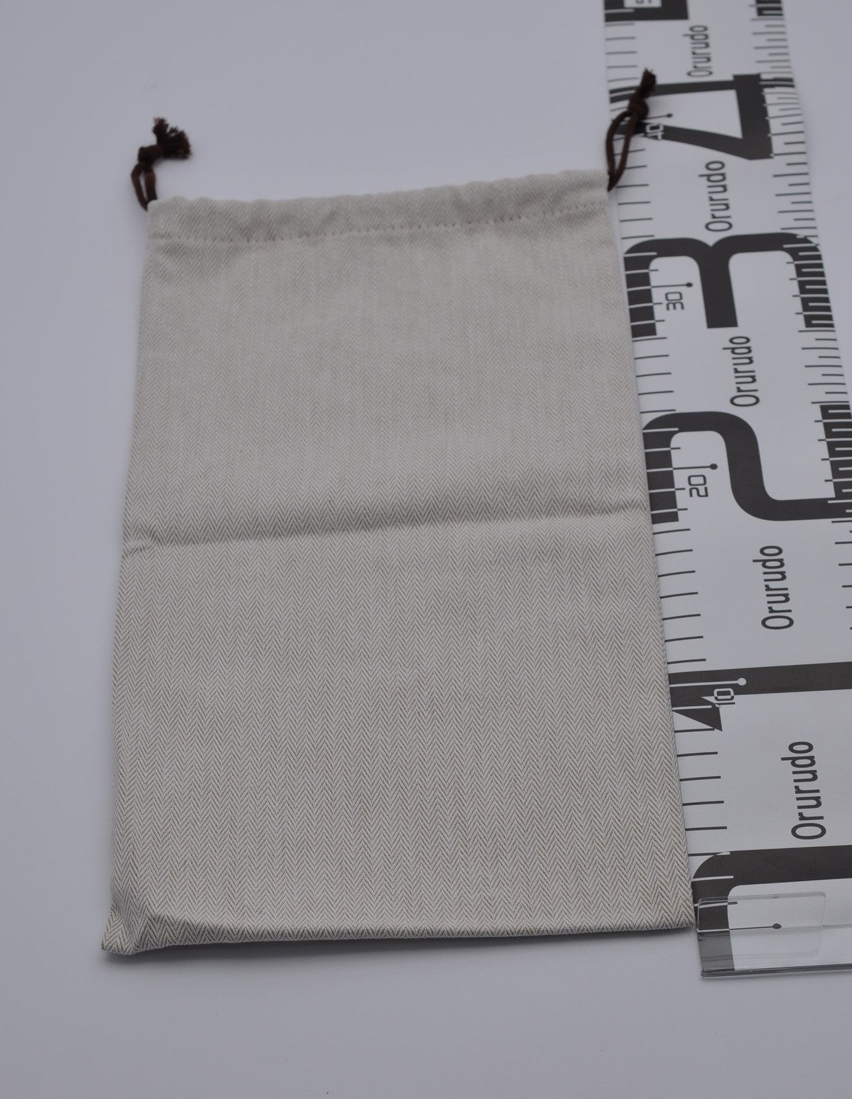 Hermes Dust Bag Storage Pouch Drawstring Beige Logo Authentic 28x38