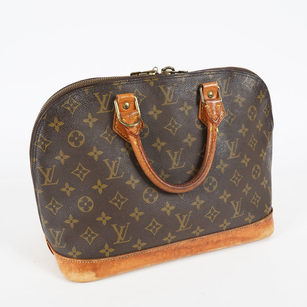 Louis Vuitton Alma PM Hand Bag Monogram Canvas Brown M51130 Used 08E032750006