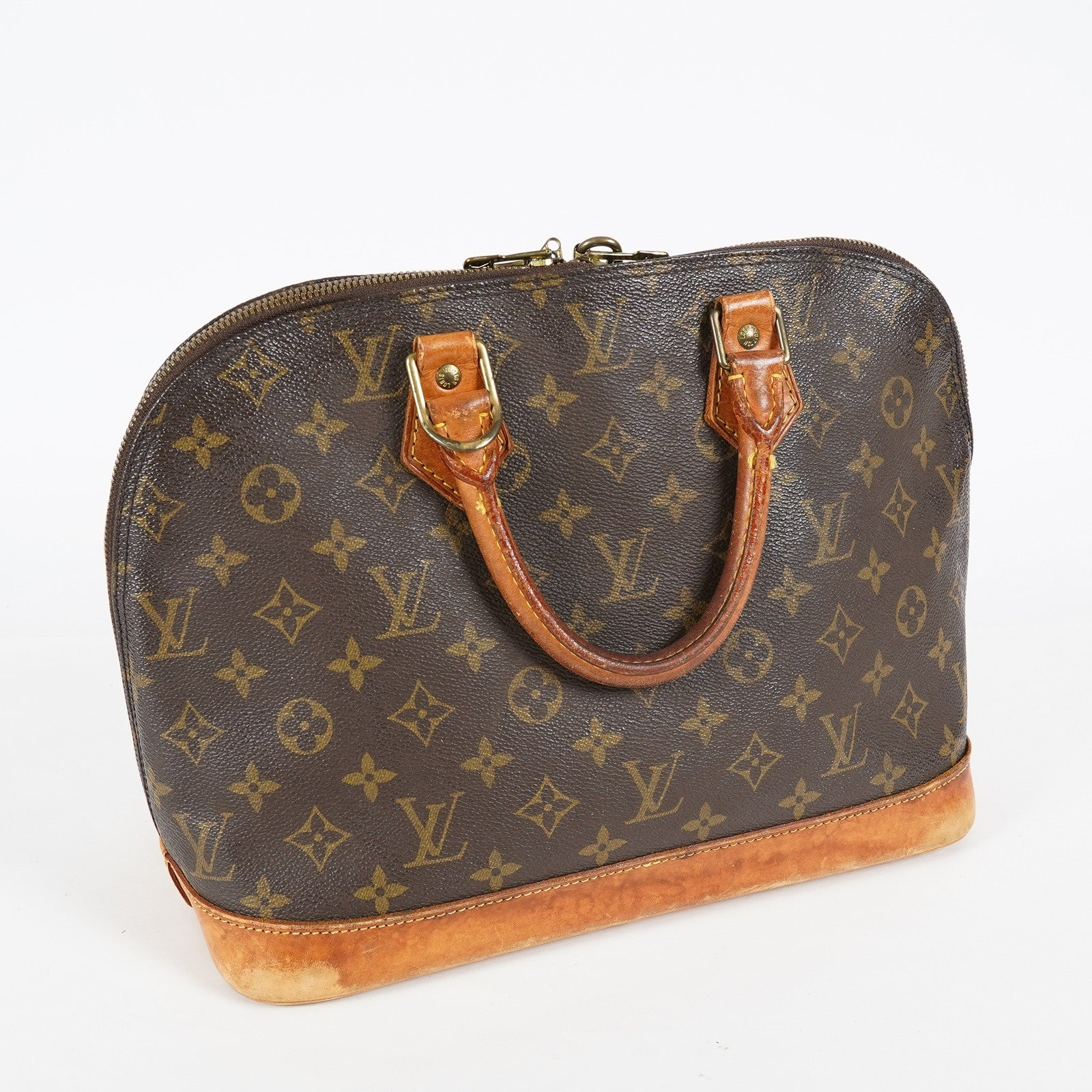 Louis Vuitton Alma PM Hand Bag Monogram Canvas Brown M51130 Used 08E032750006
