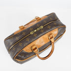Louis Vuitton Monogram Deauville M47270 Hand Bag Brown Used Vintage 07A082288024
