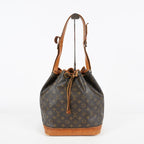 Louis Vuitton Noe GM M42224 Monogram Canvas Brown Used Bucket Bag 08A094576003