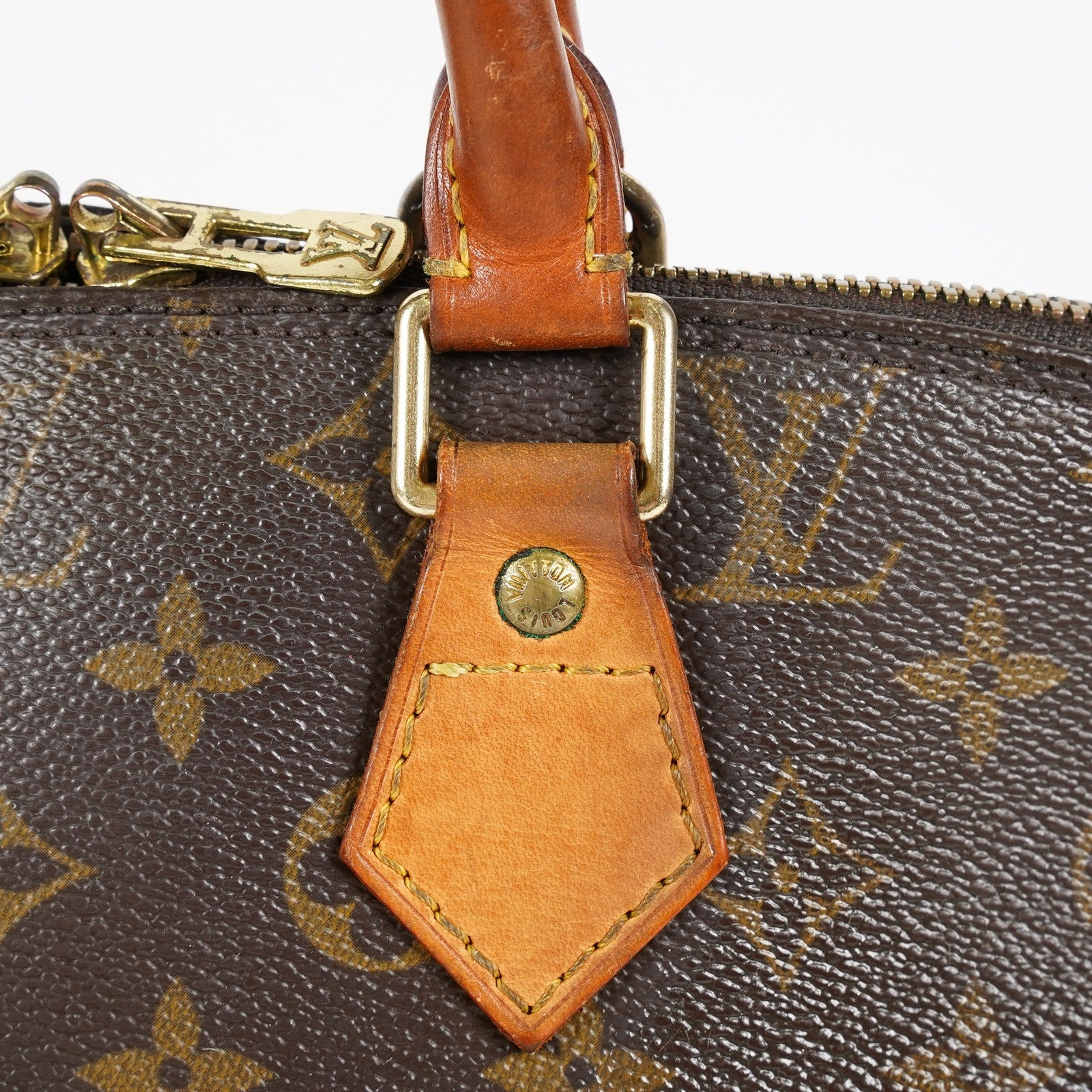Louis Vuitton Alma PM M51130 Monogram Canvas Brown Handbag Vintage 08A382860003