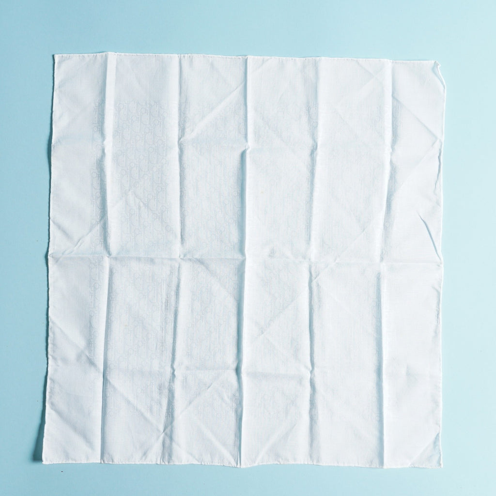 CHRISTIAN DIOR *Formal White Scarf Handkerchief 48cm XY209