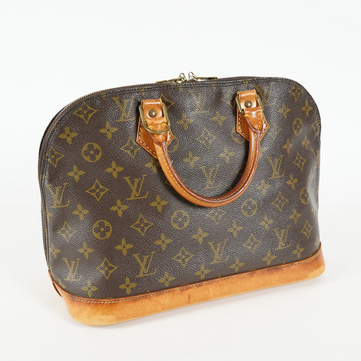 Louis Vuitton Alma PM M51130 Monogram Canvas Brown Used Handbag 09E112530011