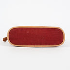 Hermes Bolide Pouch 18 Mini Brick Red Cotton Canvas Vintage Used 07E22715009