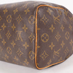 Louis Vuitton Speedy 25 M41528 Monogram Canvas Boston Handbag Brown 07A096978405