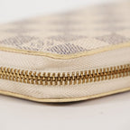Louis Vuitton Zippy Wallet Damier Azur White Round Long PVC vintage 03T082000009