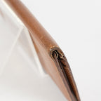 Hermes Bearn Soufflet Long Wallet Brown Leather Gold Hardware Used 08E022090008