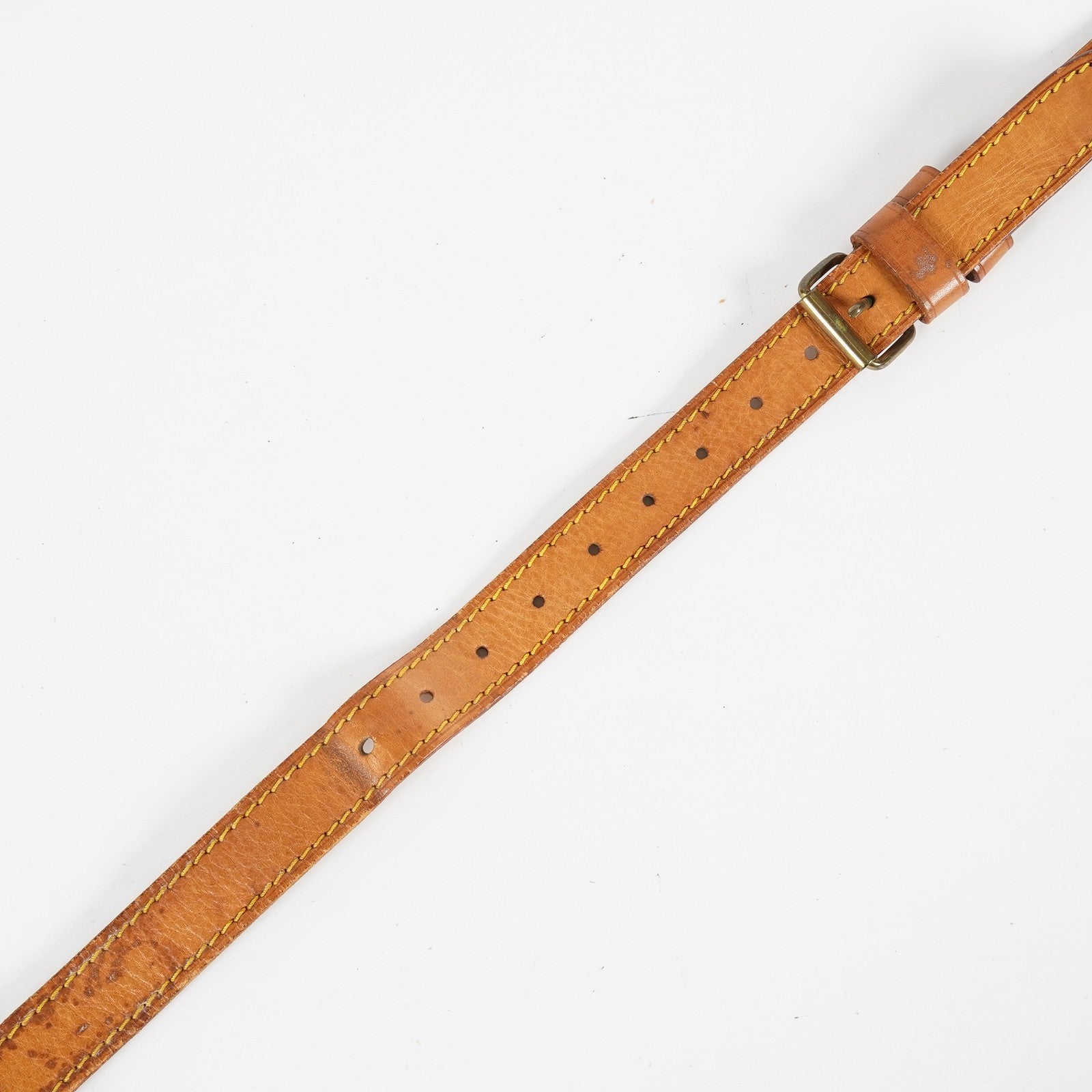 Louis Vuitton Vachetta Leather Adjustable Shoulder Strap Tan Gold Used XY265