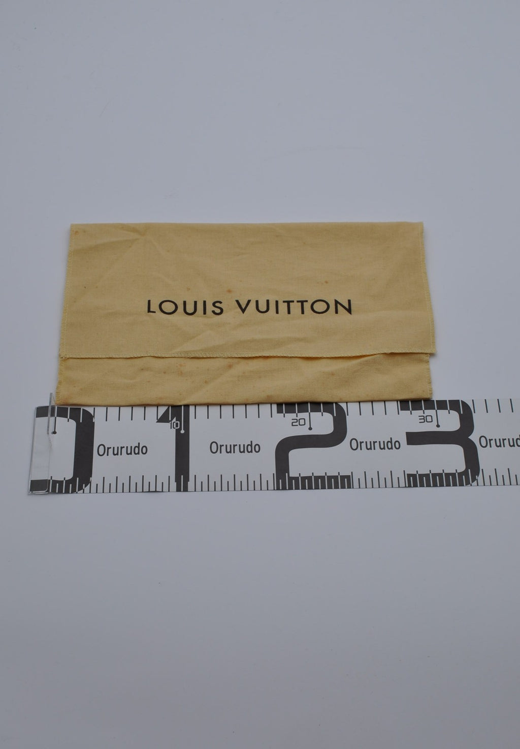Louis Vuitton Dust Bag Storage Pouch Flap Yellow Logo Authentic 30x14