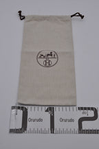 Hermes Dust Bag Storage Pouch Drawstring Beige Logo Authentic 19x37