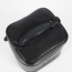 CHANEL Caviar Skin CC Vanity Bag Black Gold Hardware Vintage Case 08E047150002